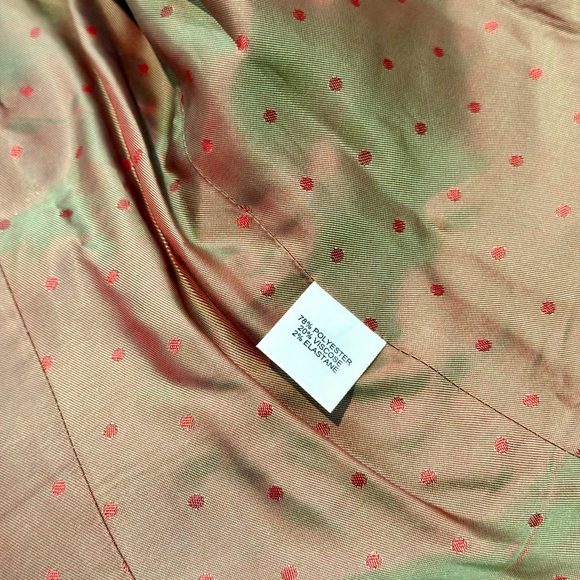 Vintage Y2K Aura Plaid Blazer Made in USA Ruched Tailored Jacket Size 4 - Picture 9 of 10